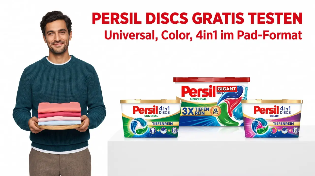 Persil Discs gratis testen – Universal, Color, Sensitive, 4in1 in der Pad-Form