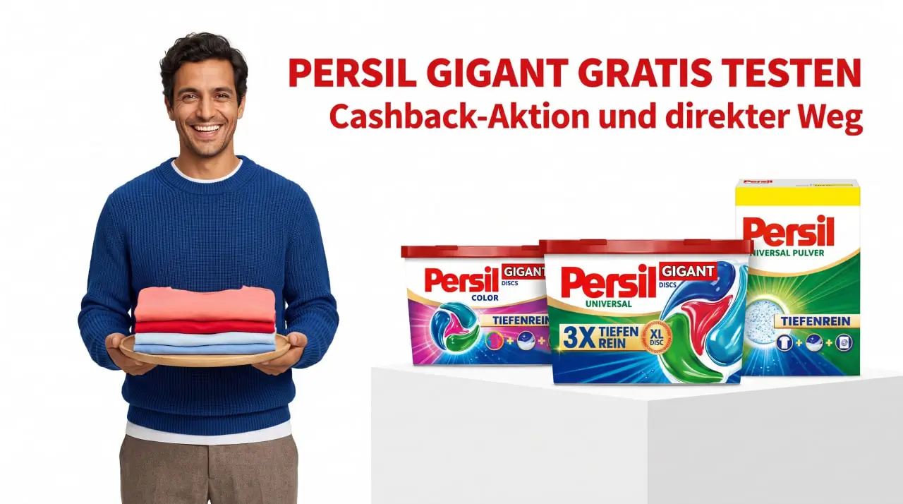 Persil Gigant gratis testen – Gigant Discs Universal und Color aus der Aktion 2025
